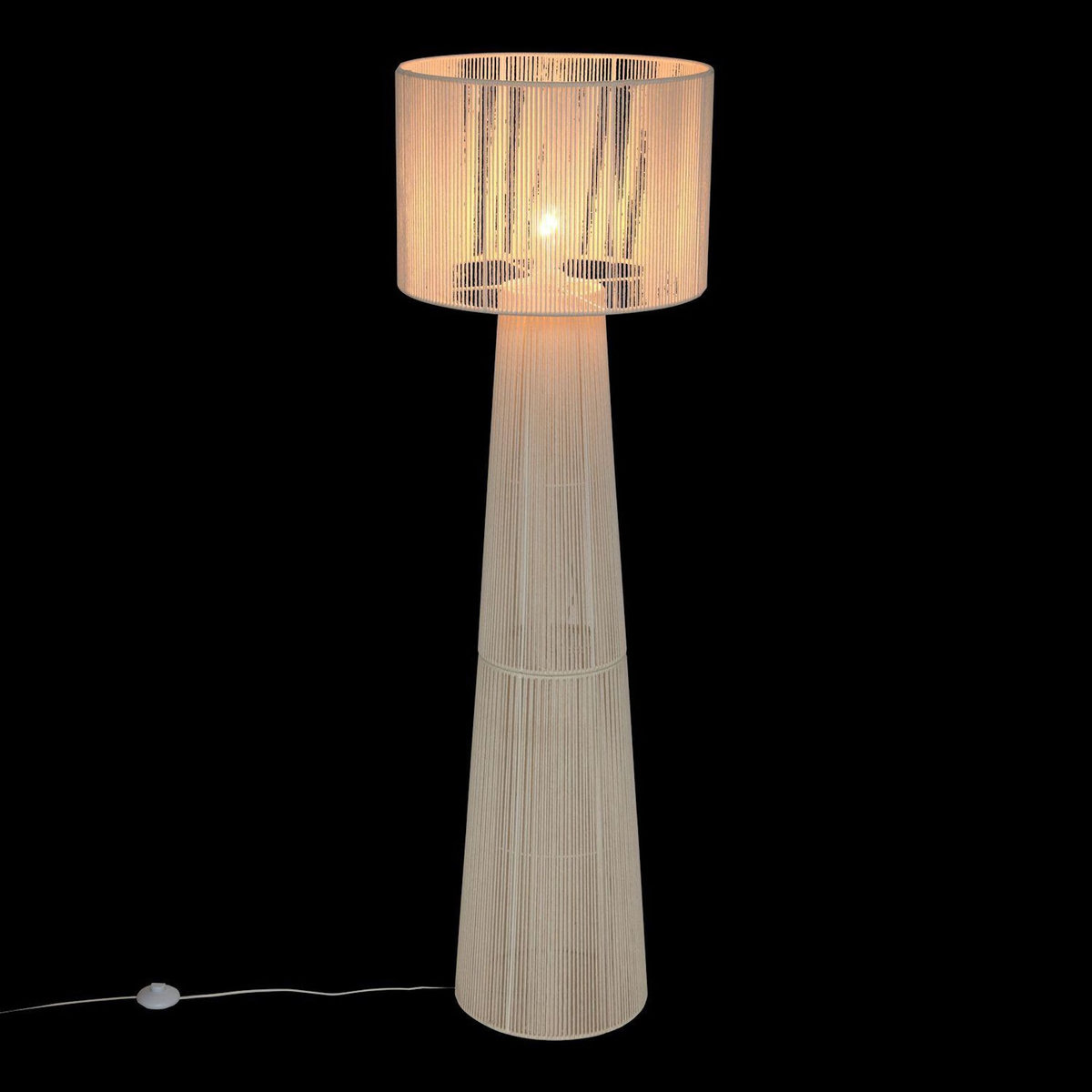 ATMOSPHERA Lampadaire en corde ADRIA - Blanc