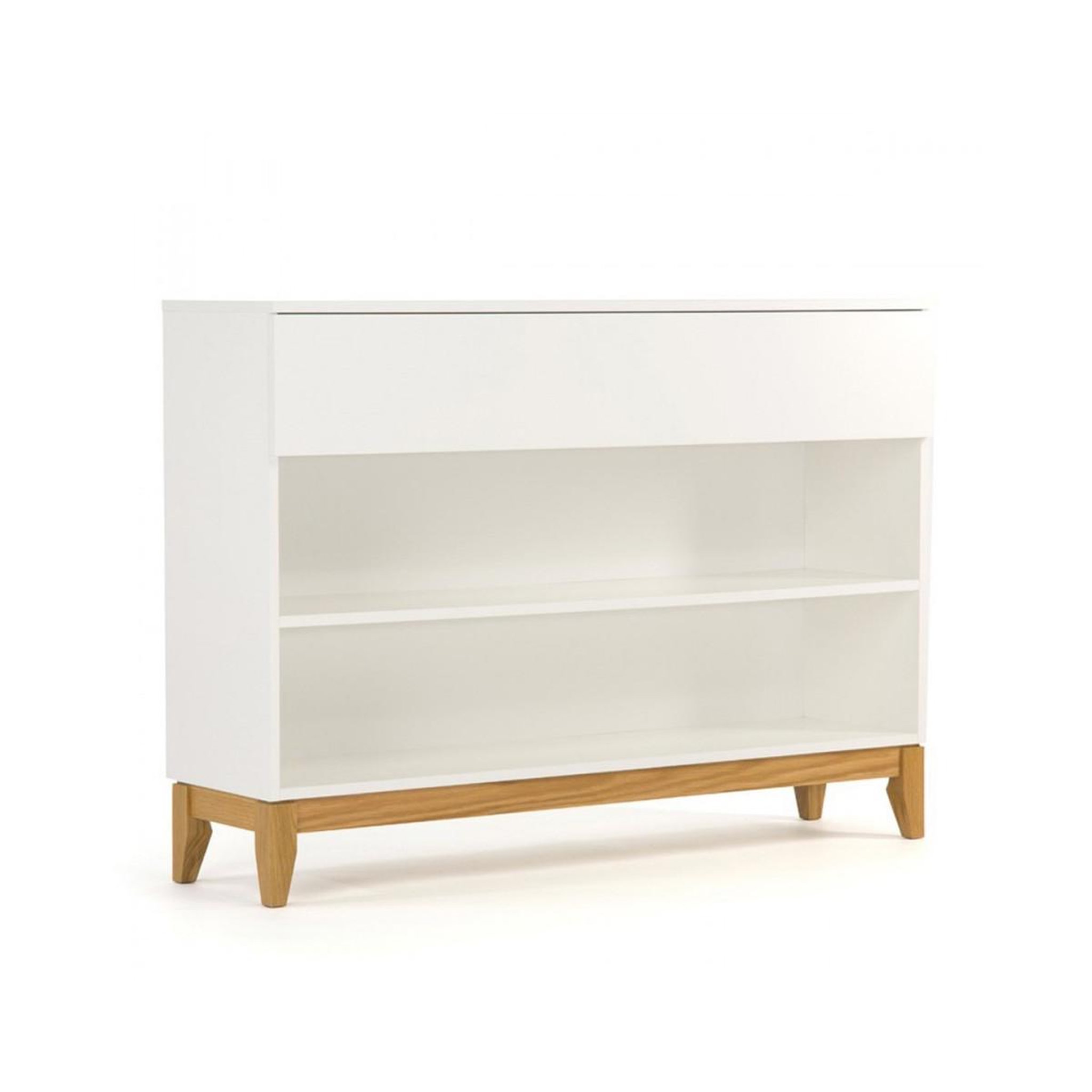 Voir la diapositive 4 : Paris Prix Console 2 niches & 1 tiroir  blanco  120cm blanc