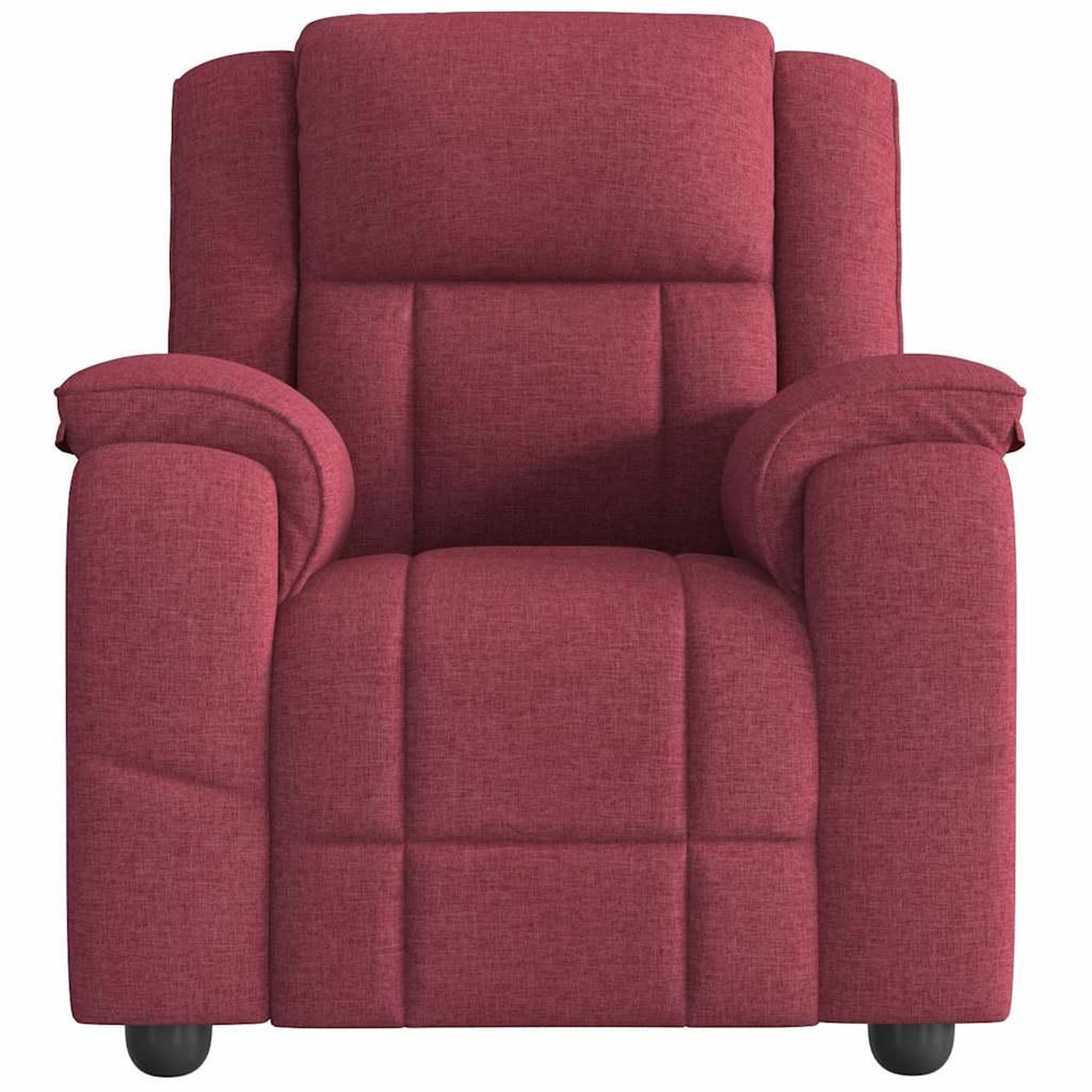 Voir la diapositive 3 : VIDAXL Fauteuil de massage inclinable Rouge bordeaux Tissu
