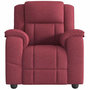 Voir la diapositive 3 : VIDAXL Fauteuil de massage inclinable Rouge bordeaux Tissu
