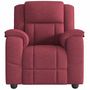 Voir la diapositive 3 : VIDAXL Fauteuil de massage inclinable Rouge bordeaux Tissu