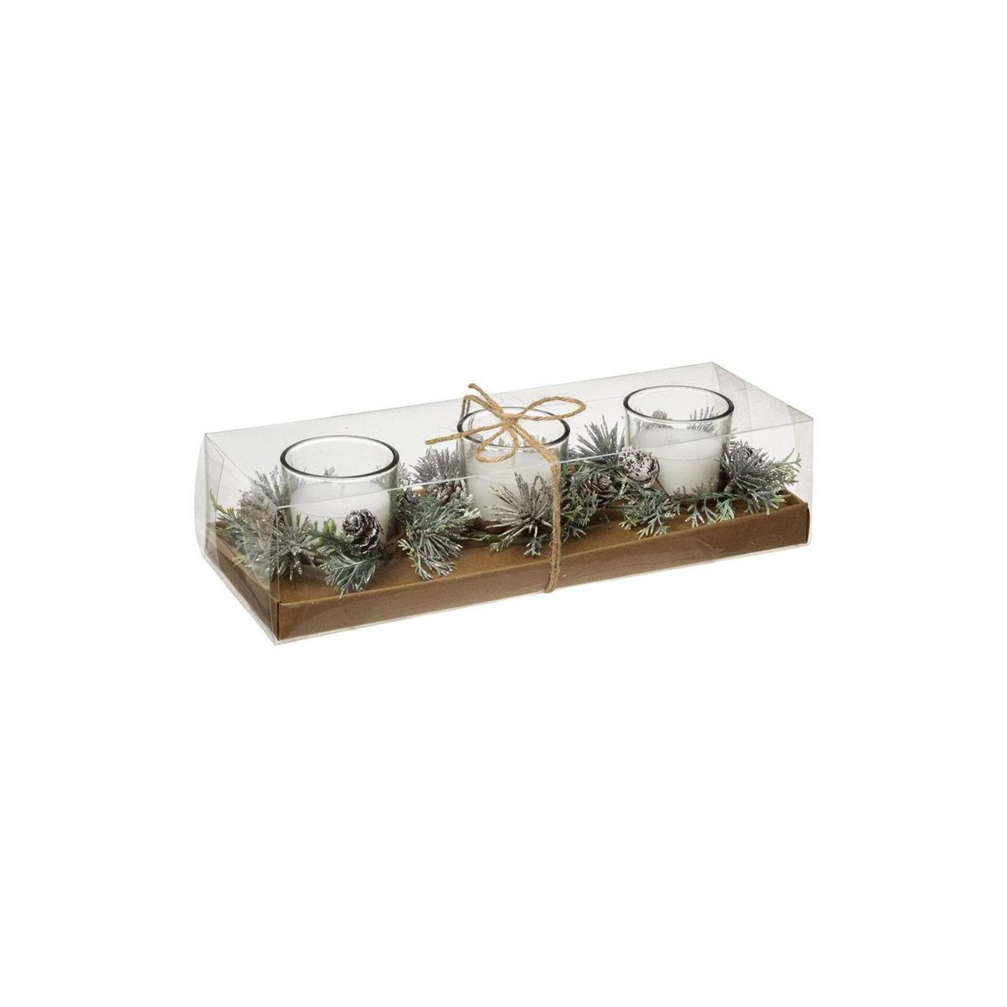 Voir la diapositive 2 : FEERIC LIGHT & CHRISTMAS Lot de 3 bougies parfumées  feuilles  180g grenade noire