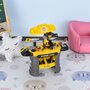 HOMCOM Etabli et outils pour enfants jeu d'imitation 64 accessoires inclus jaune et gris