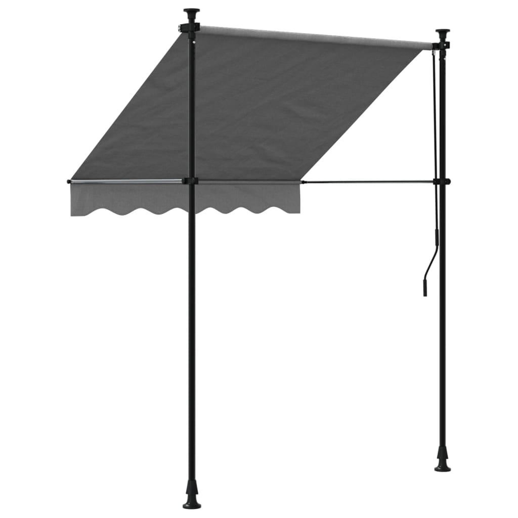 Voir la diapositive 5 : VIDAXL Auvent retractable anthracite 150x150 m tissu et acier