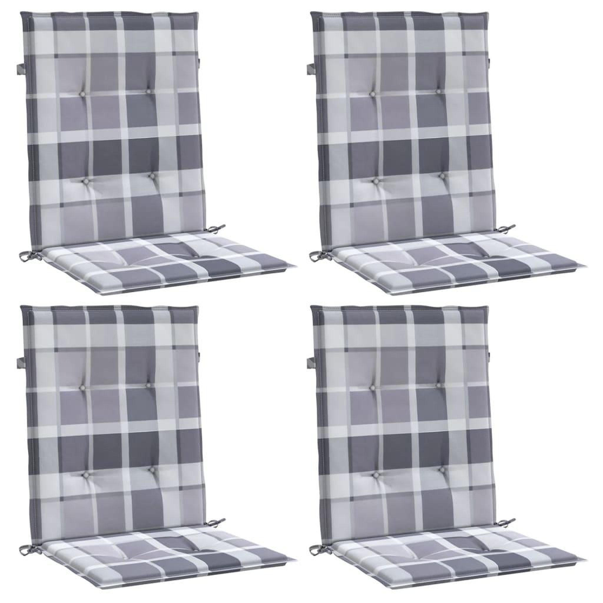 Voir la diapositive 3 : VIDAXL Coussins de chaise de jardin a dossier bas lot de 4