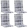 Voir la diapositive 3 : VIDAXL Coussins de chaise de jardin a dossier bas lot de 4