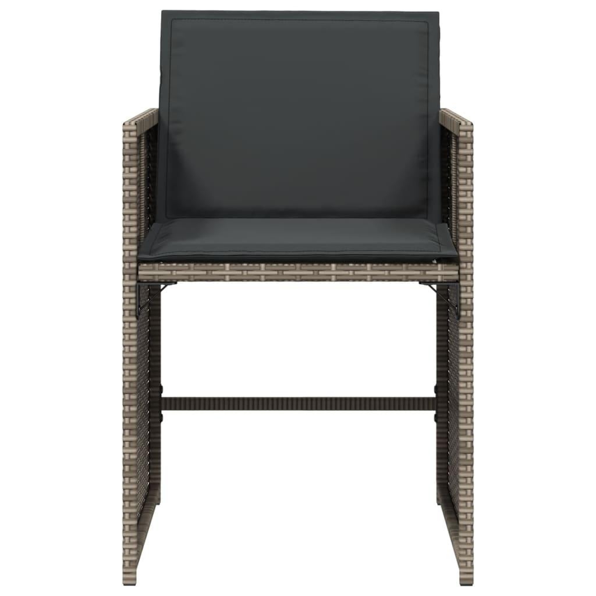 Voir la diapositive 5 : VIDAXL Chaises de jardin avec coussins lot de 4 gris resine tressee
