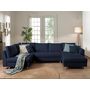Voir la diapositive 2 : LISA DESIGN Rune - canapé panoramique avec pouf d'appoint - 7 places - style scandinave - gauche
