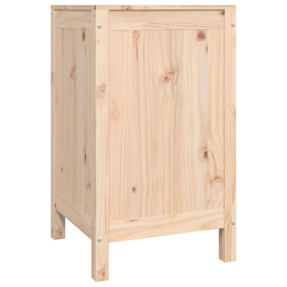 VIDAXL Boîte a linge 44x44x76 cm Bois massif de pin