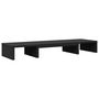 Voir la diapositive 2 : VIDAXL Support de moniteur élévateur réglable noir bois d ingénierie
