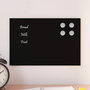 Voir la diapositive 1 : VIDAXL Tableau noir magnétique mural Noir 30x20 cm Verre trempé