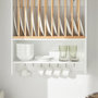 Voir la diapositive 6 : SOBUY Égouttoir à Assiettes Mural Blanc 64x24x71cm KCR09-W