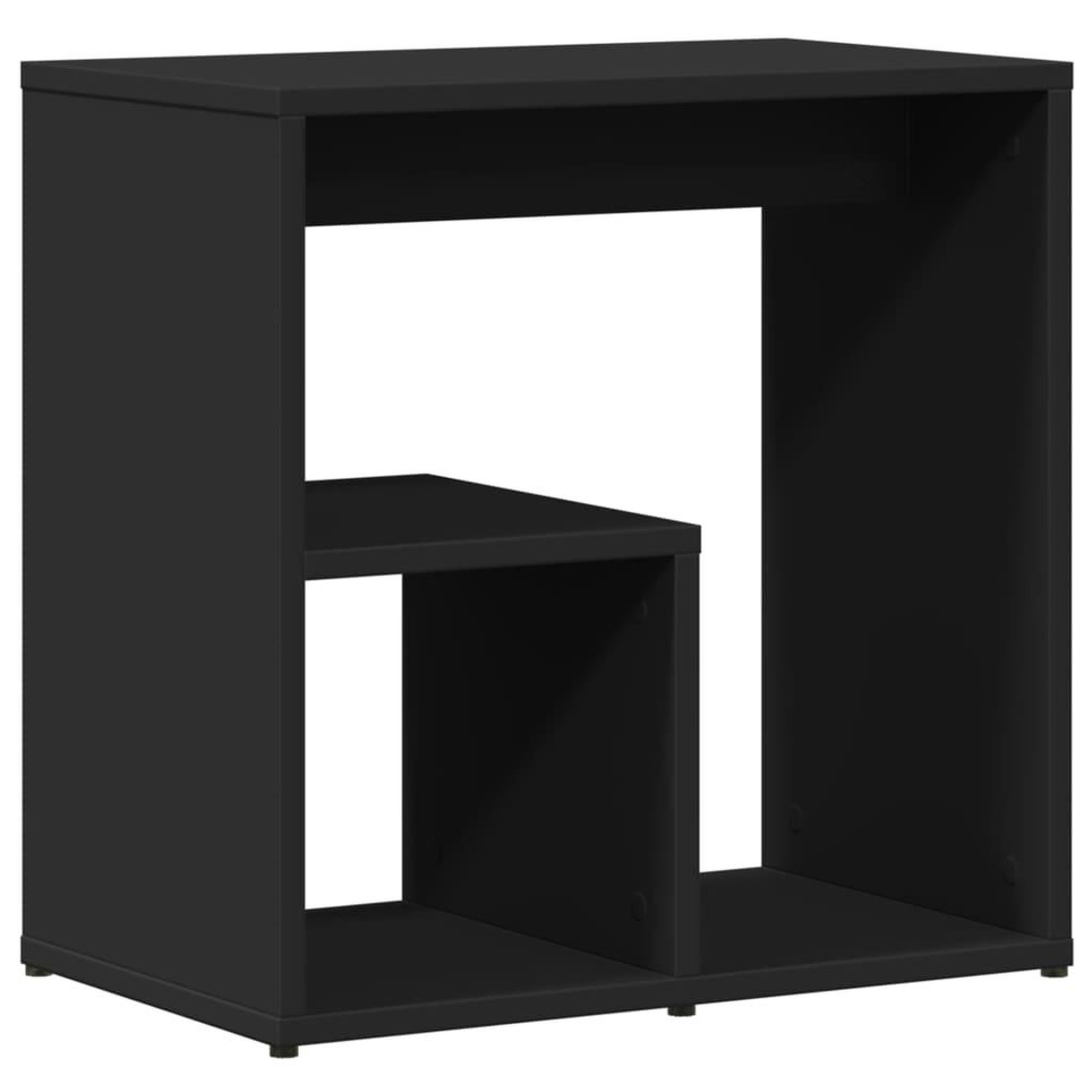 Voir la diapositive 2 : VIDAXL Table d'appoint Noir 50x30x50 cm Bois d'ingenierie
