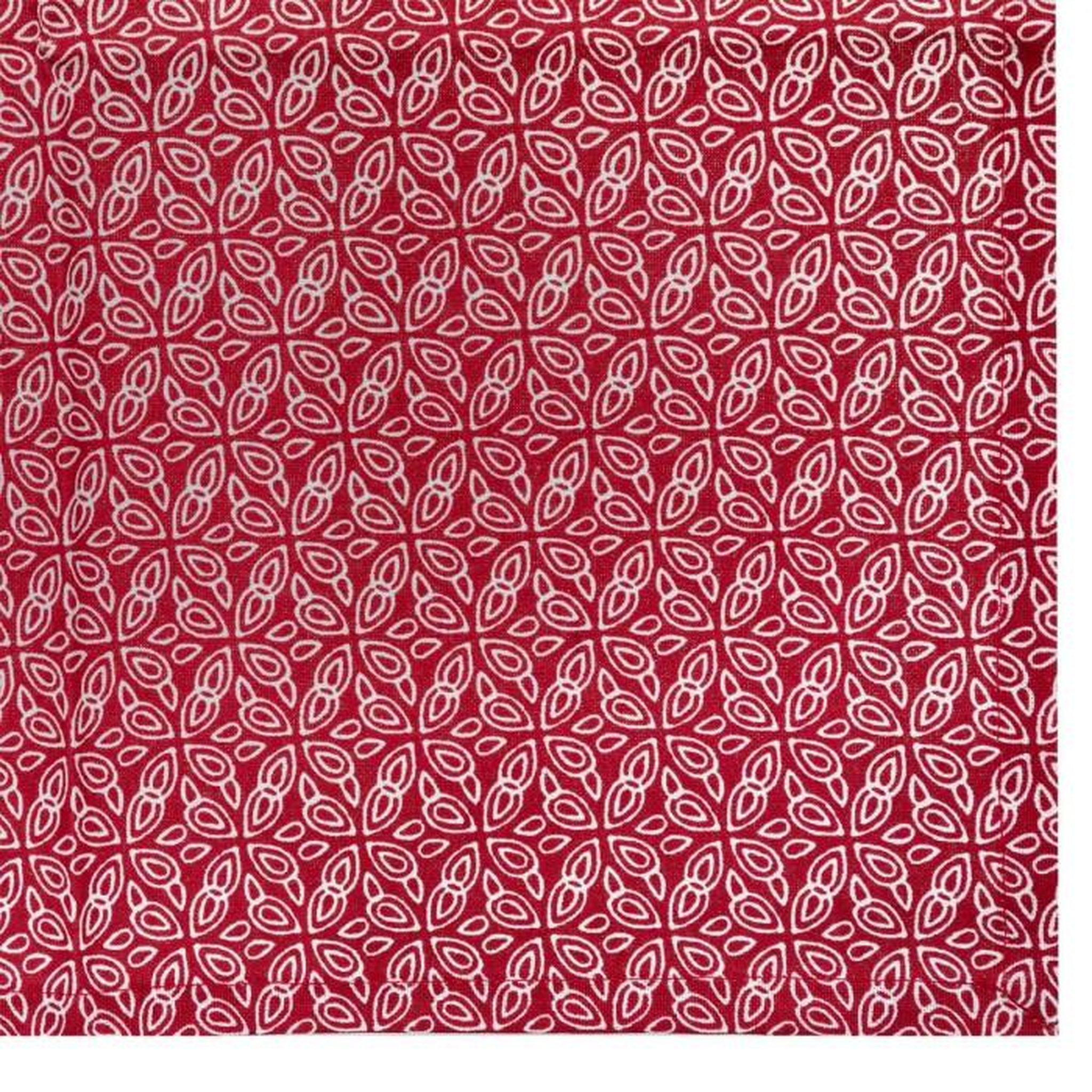 Voir la diapositive 2 : ATMOSPHERA Lot de 4 Serviettes de Table  Olia  40x40cm Rouge