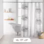 Douceur d'Intérieur Rideau de douche polyester 180x200 Orbella blanc argent