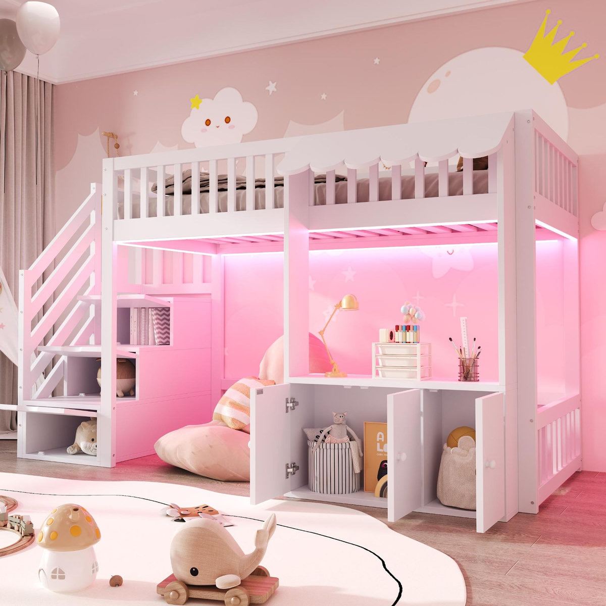 MERAX Lit mezzanine enfant