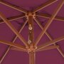 VIDAXL Parasol avec mat en bois 270 cm Bordeaux
