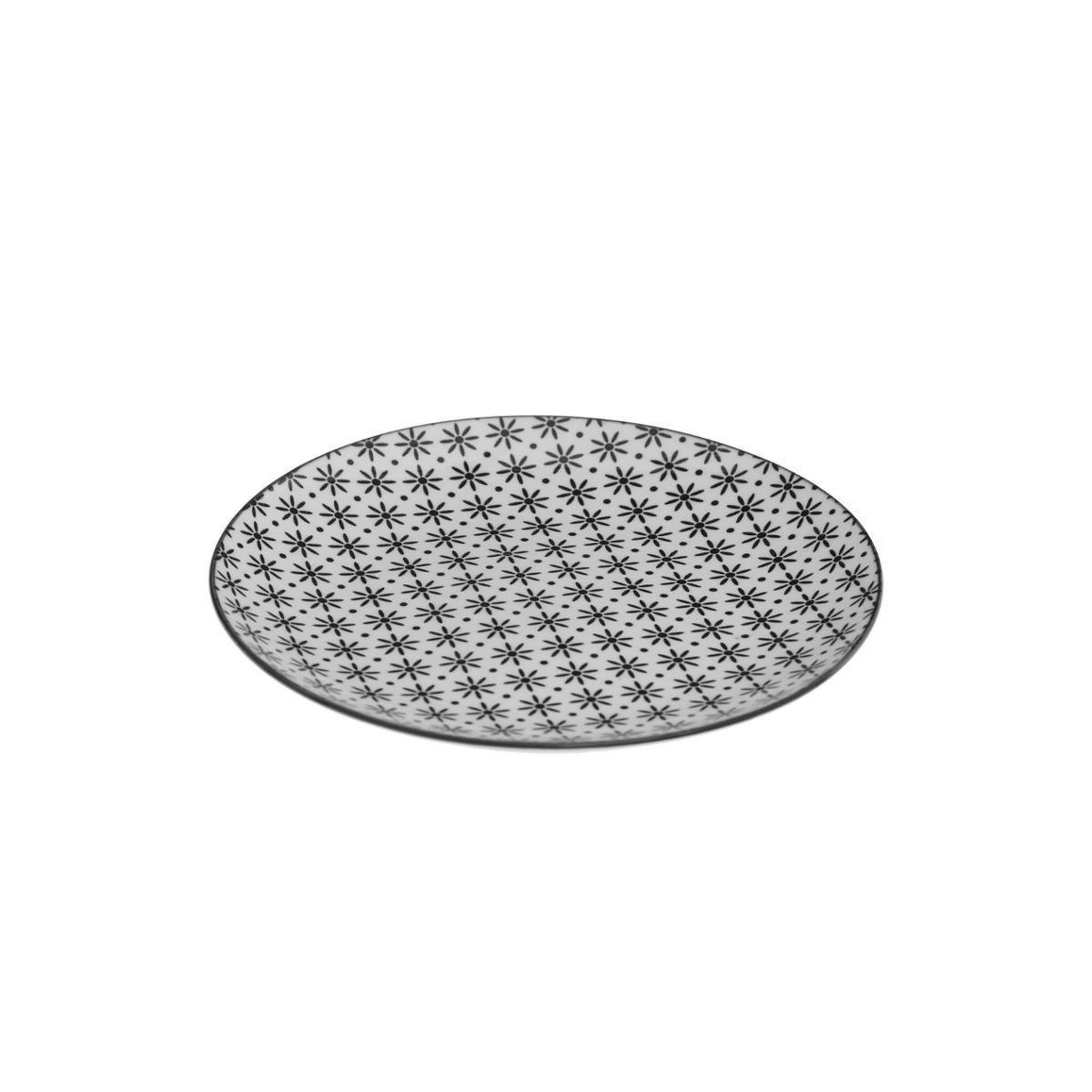 Voir la diapositive 4 : SECRET DE GOURMET Service de table 18 pièces  bohemia fleur  27cm noir