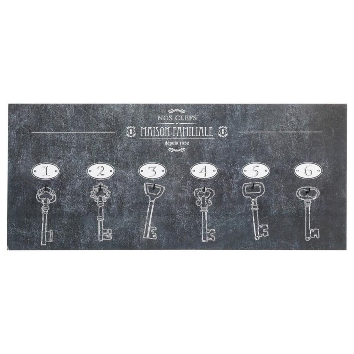 ATMOSPHERA Panneau 6 clés Bistrot 19x44 cm Maison familiale