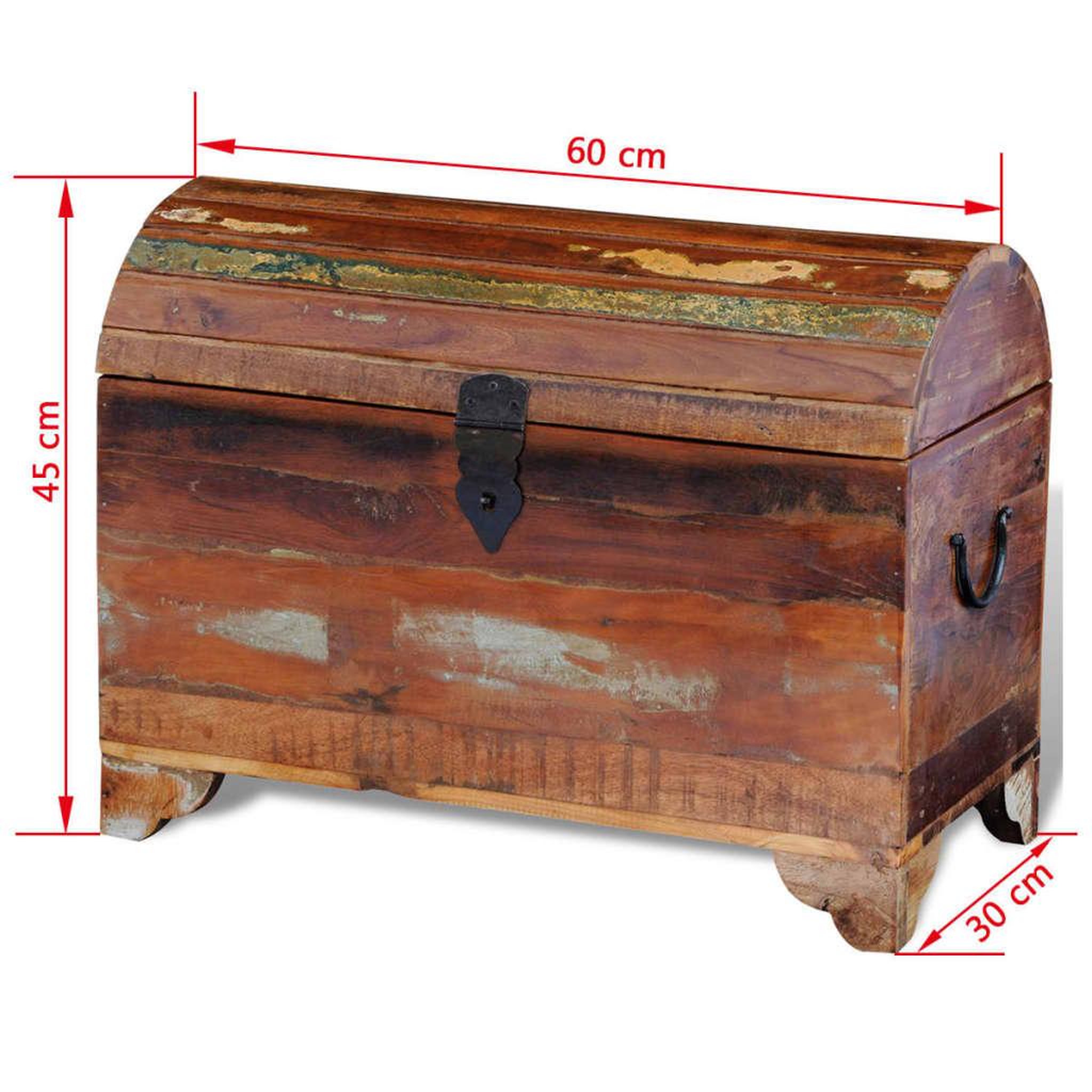 Voir la diapositive 6 : VIDAXL Coffre de rangement bois de recuperation massif