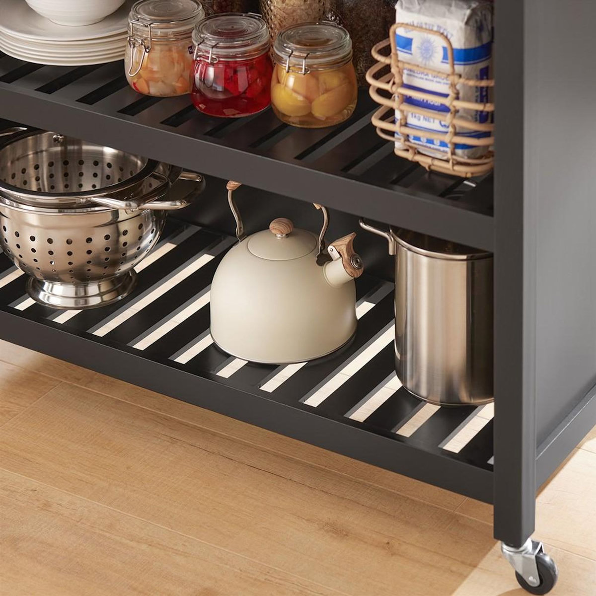 SOBUY SoBuy - Îlot De Cuisine à deux tiroirs - Moderne - FKW74