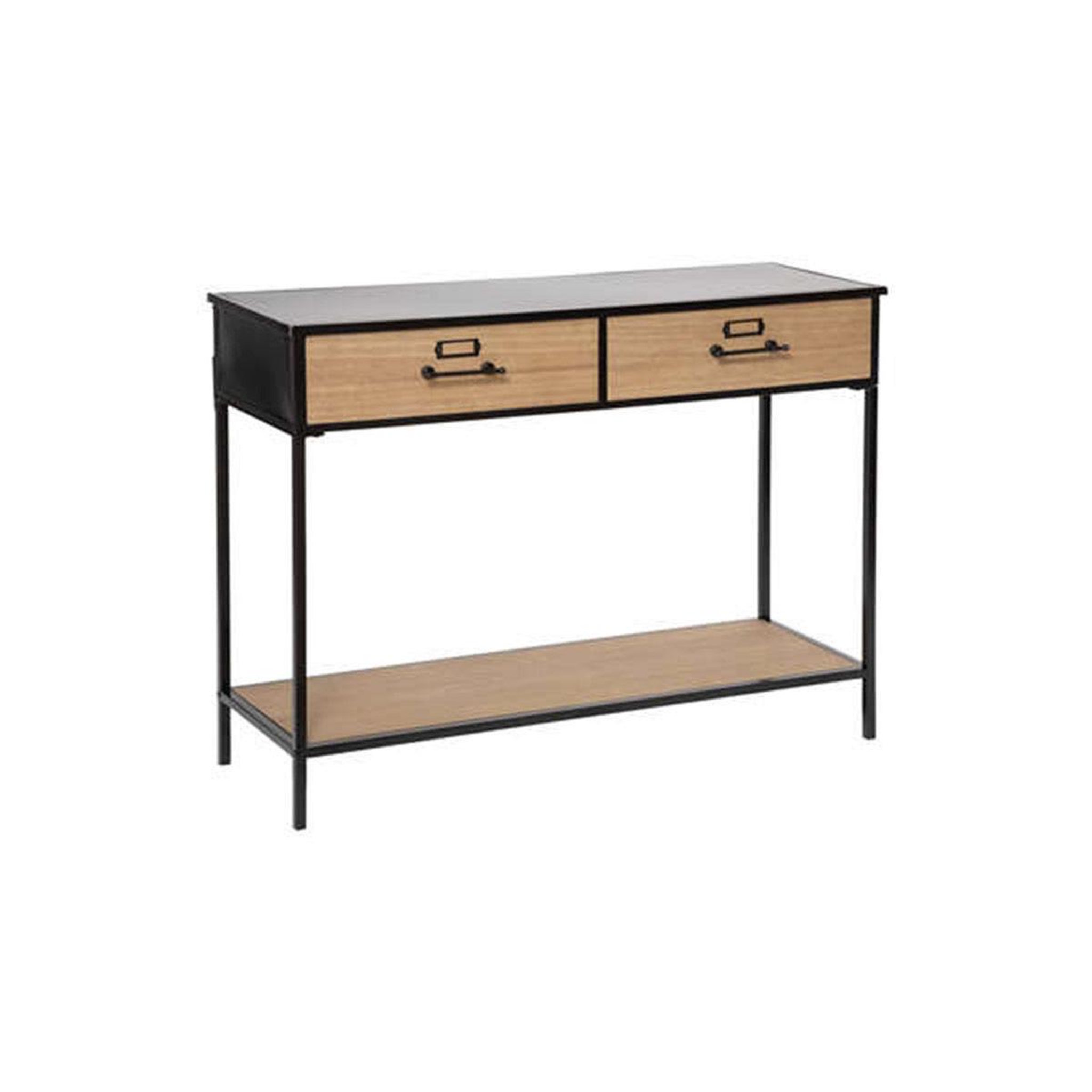 Voir la diapositive 1 : ATMOSPHERA Console 2 Tiroirs Design  Baris  112cm Noir