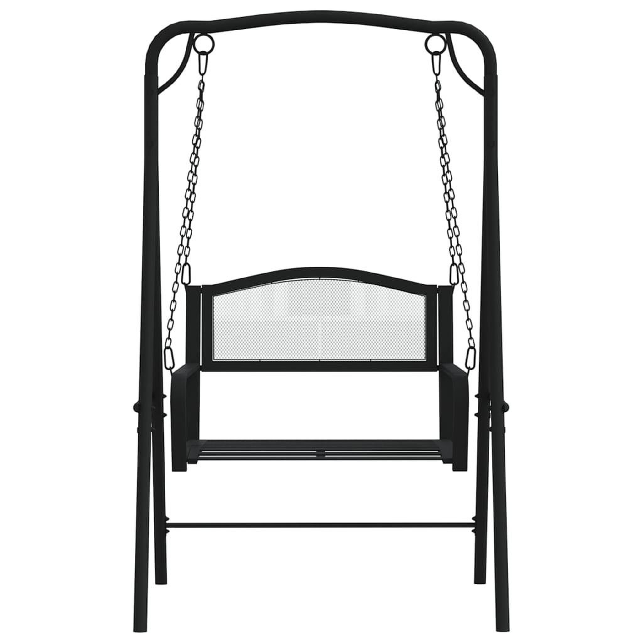 Voir la diapositive 3 : VIDAXL Balancelle 124 cm Noir Acier