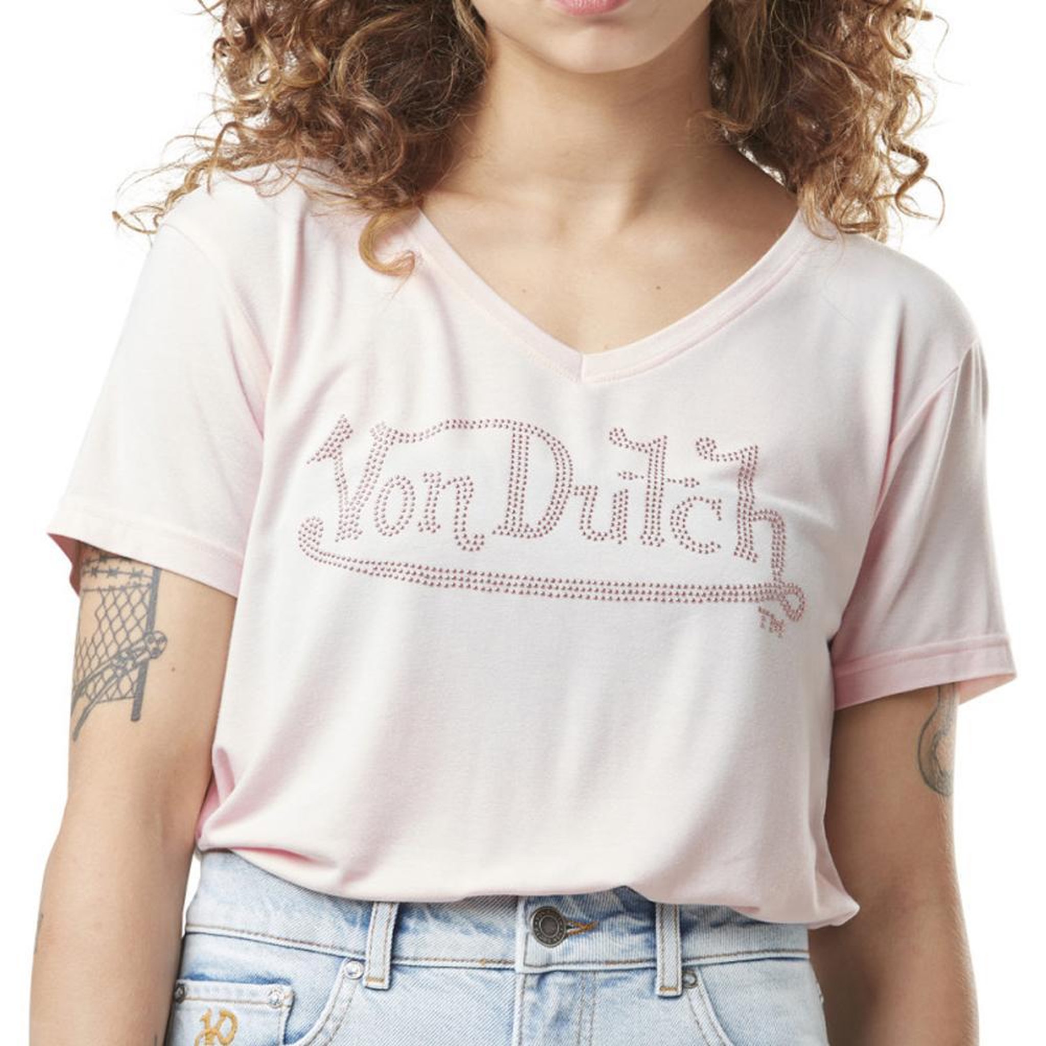VON DUTCH T-shirt Rose Femme Von Dutch Roan. Coloris disponibles : Rose