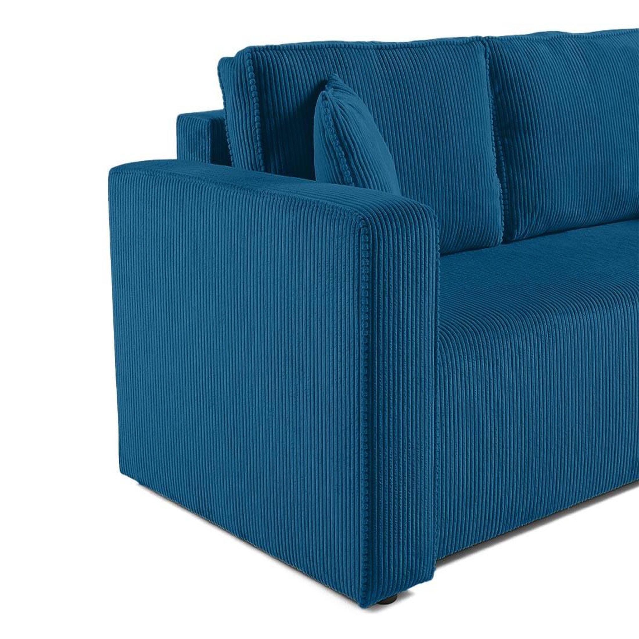 Voir la diapositive 5 : BEST MOBILIER Topaze - canapé droit 2 places - en velours côtelé