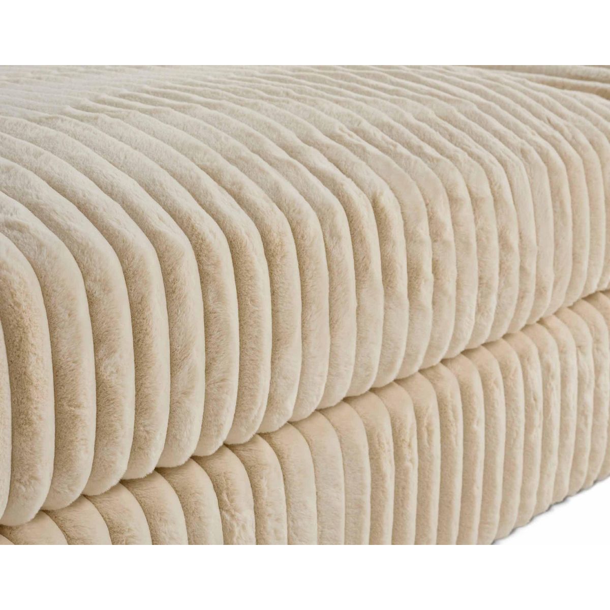 LISA DESIGN Jasper - canapé d'angle modulable 3 places - en fausse fourrure côtelée