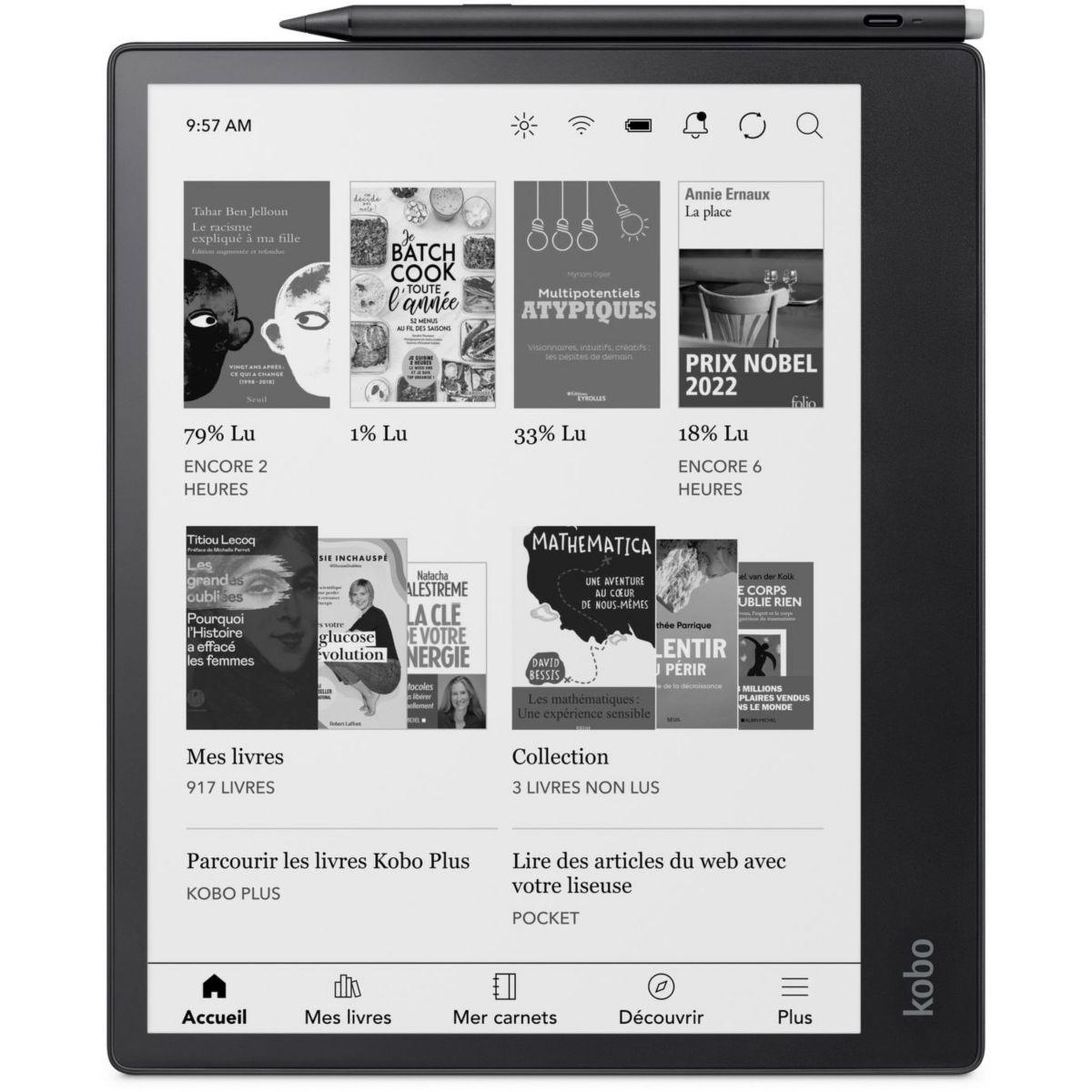 kobo Liseuse ebook pack elipsa 2e + stylus 2
