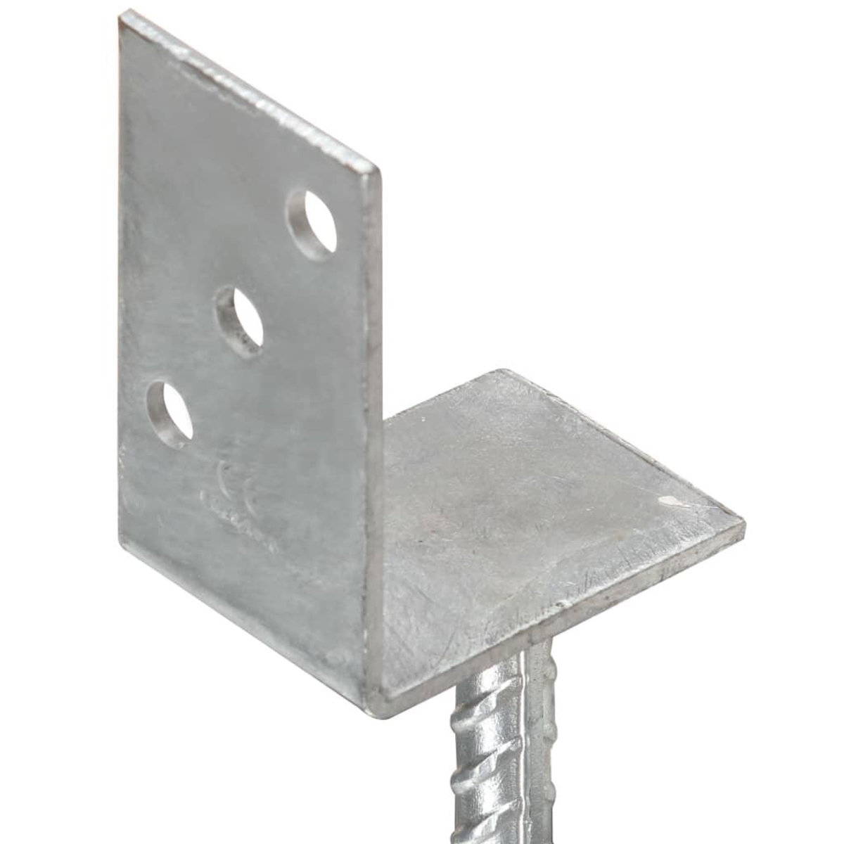 VIDAXL Piquets de cloture 6 pcs Argente 8x6x30 cm Acier galvanise