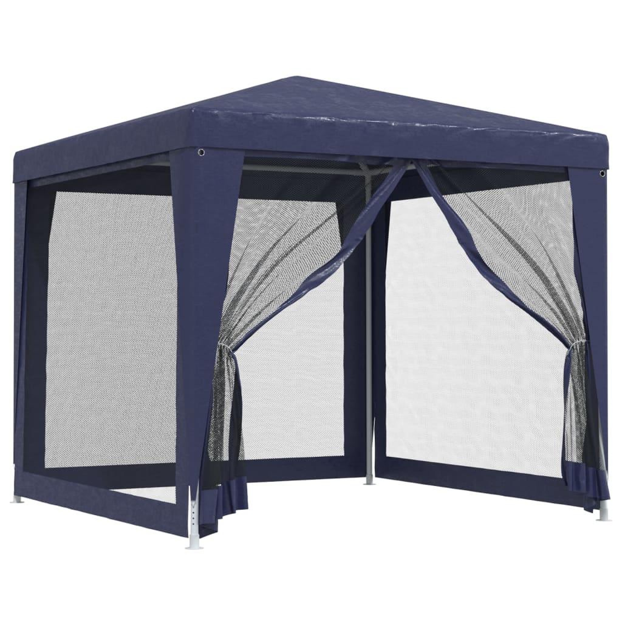 Voir la diapositive 2 : VIDAXL Tente de fete avec 4 parois laterales en maille Bleu 2,5x2,5 m