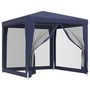 Voir la diapositive 2 : VIDAXL Tente de fete avec 4 parois laterales en maille Bleu 2,5x2,5 m