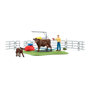 Voir la diapositive 2 : Schleich Station de lavage pour vache, Coffret de jeu avec 1 figurine de vache, 1 veau et 1 figurine humaine - SCHLEICH 42529 FARM WORLD