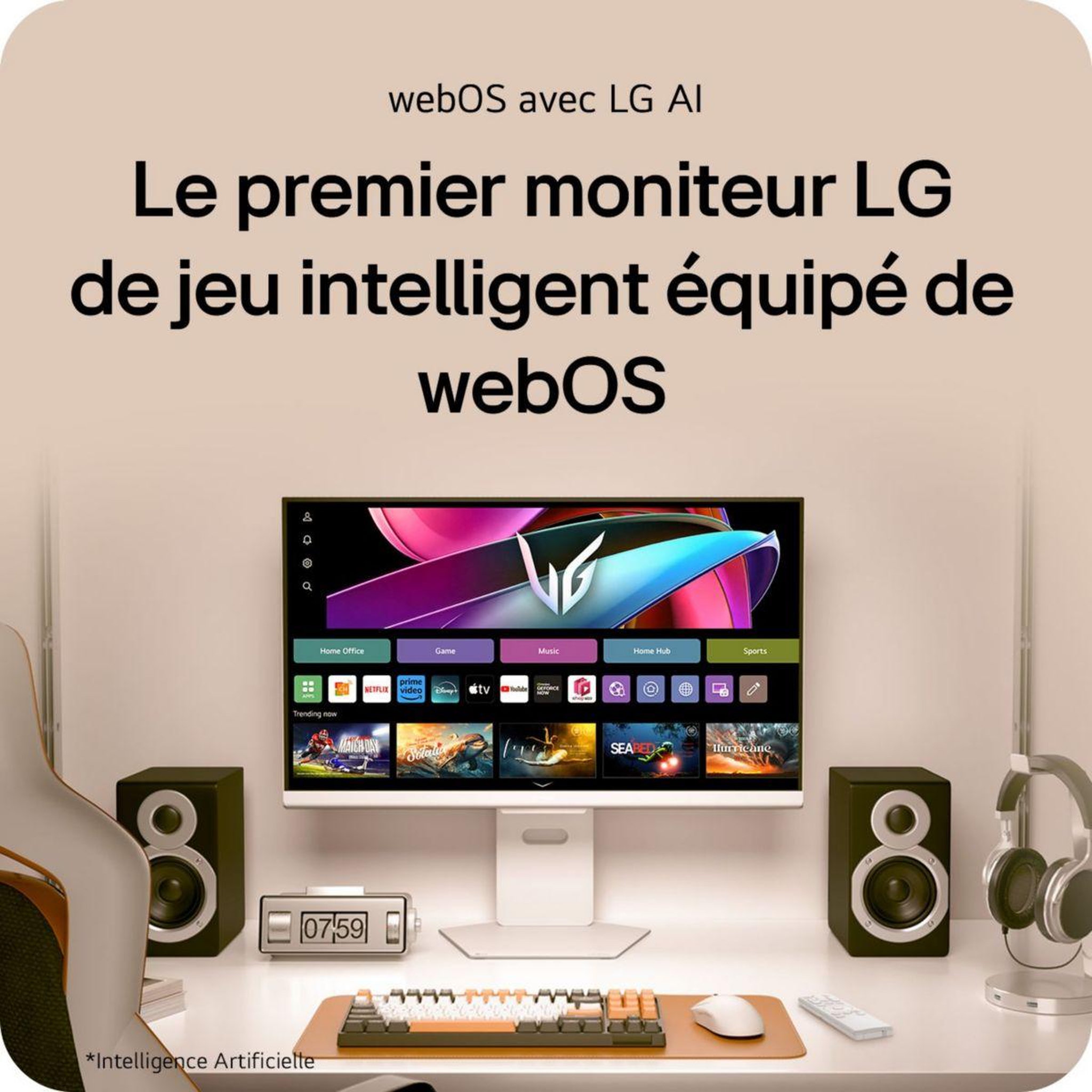 Voir la diapositive 3 : LG Ecran PC Gamer 32G810SA 32  4K 144Hz IPS HDR10 HDMI 2.1 AMD FreeSync & G-Sync