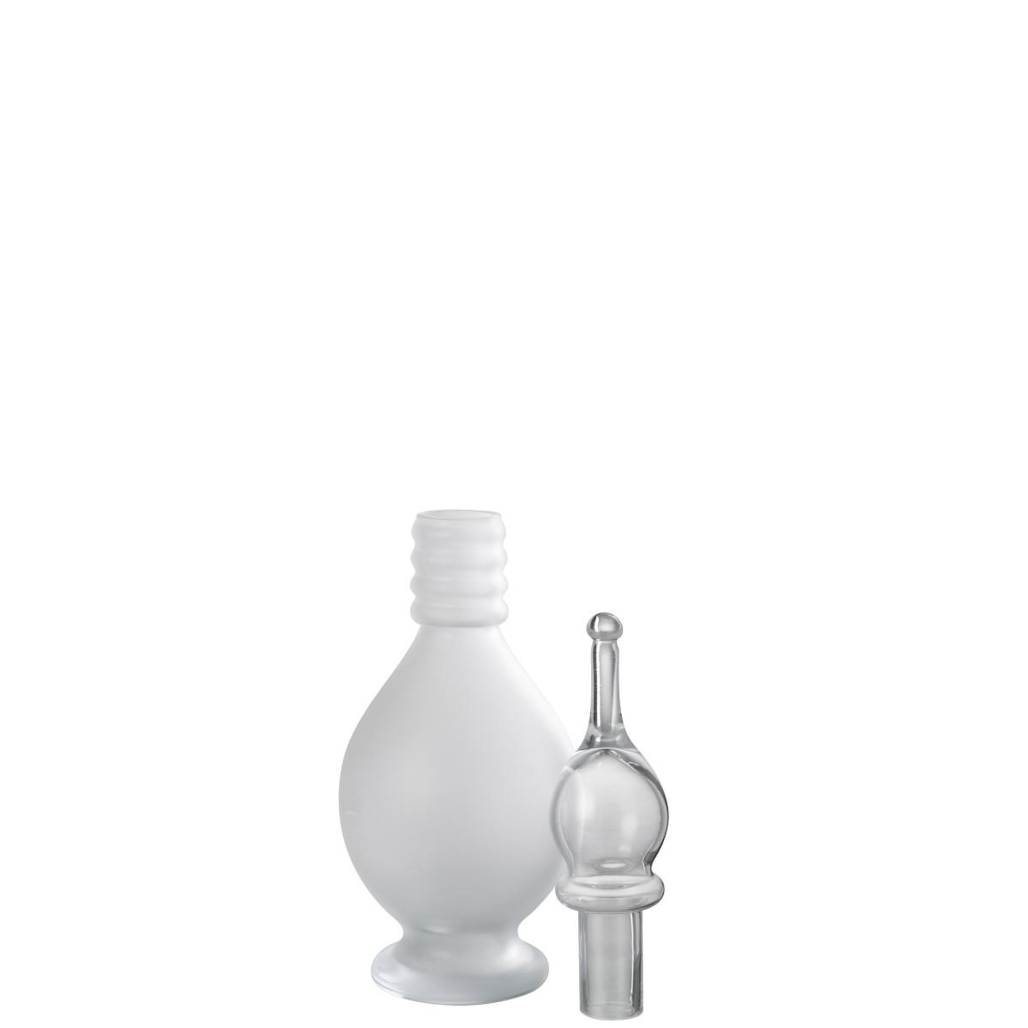 Voir la diapositive 2 : J-LINE Vase bouchon fiole en verre  jo  40cm transparent