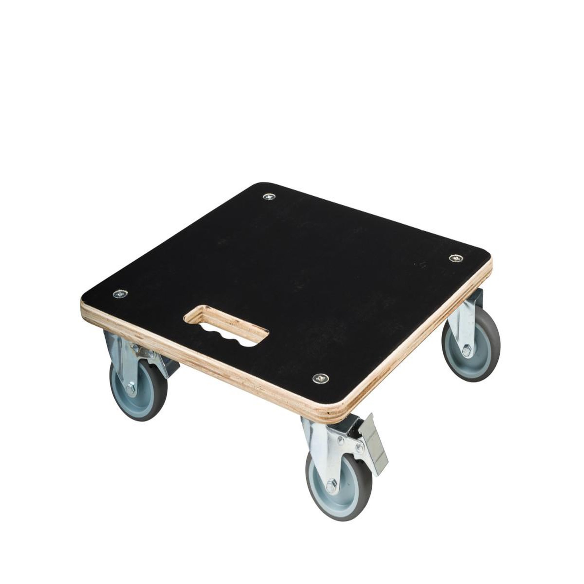 NATURE Support roulant - bois FSC®, coloris noir, charge maxi 250 kg, 4 roulettes - 38 x 38 cm - Nature