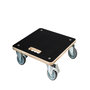 Voir la diapositive 1 : NATURE Support roulant - bois FSC®, coloris noir, charge maxi 250 kg, 4 roulettes - 38 x 38 cm - Nature
