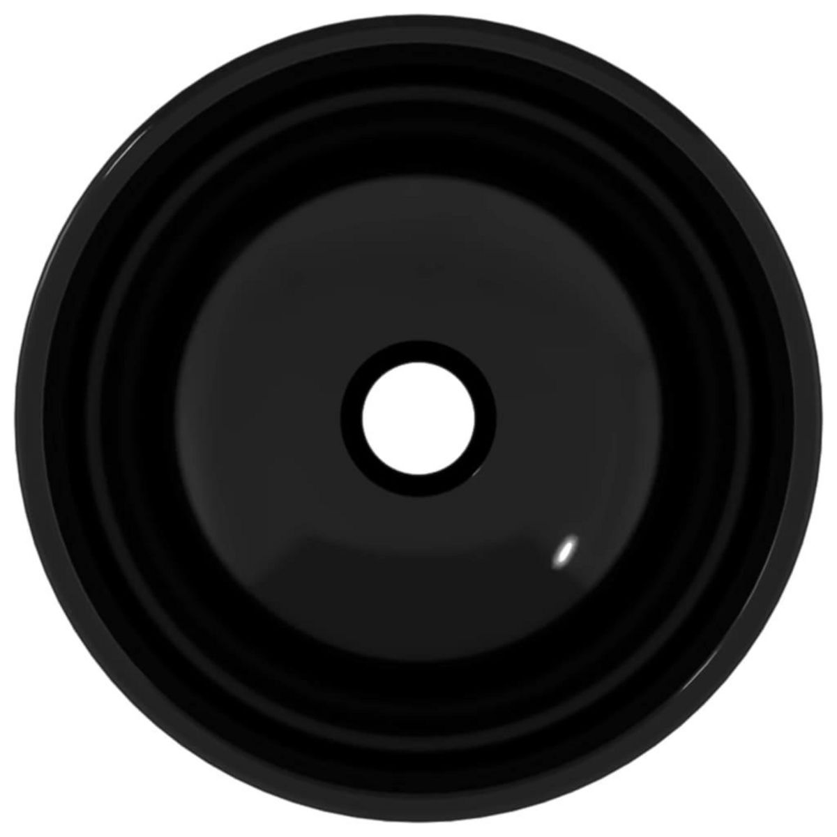 VIDAXL Lavabo Verre trempe 30x12 cm Noir