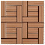 VIDAXL Carreaux de terrasse 22 pcs 30 x 30 cm 2 m^2 WPC Marron