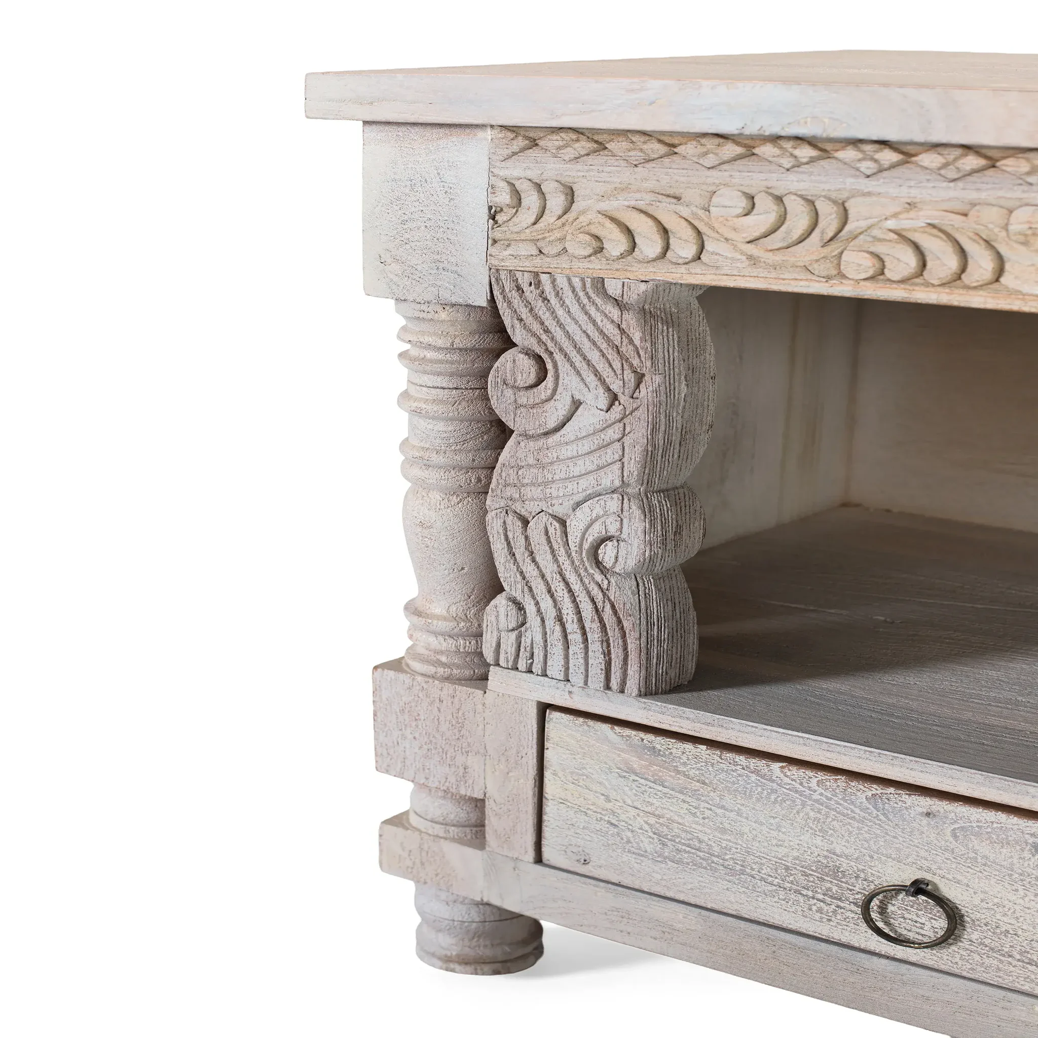 Voir la diapositive 4 : GINER Y COLOMER SL Meuble tv en bois de chêne récupéré 150cm style boho ethnique