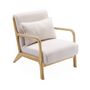 Voir la diapositive 6 : SWEEEK Banquette 2 places + Fauteuil en bois et tissu bouclette