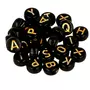 Artemio 600 Perles alphabet noir/ doré