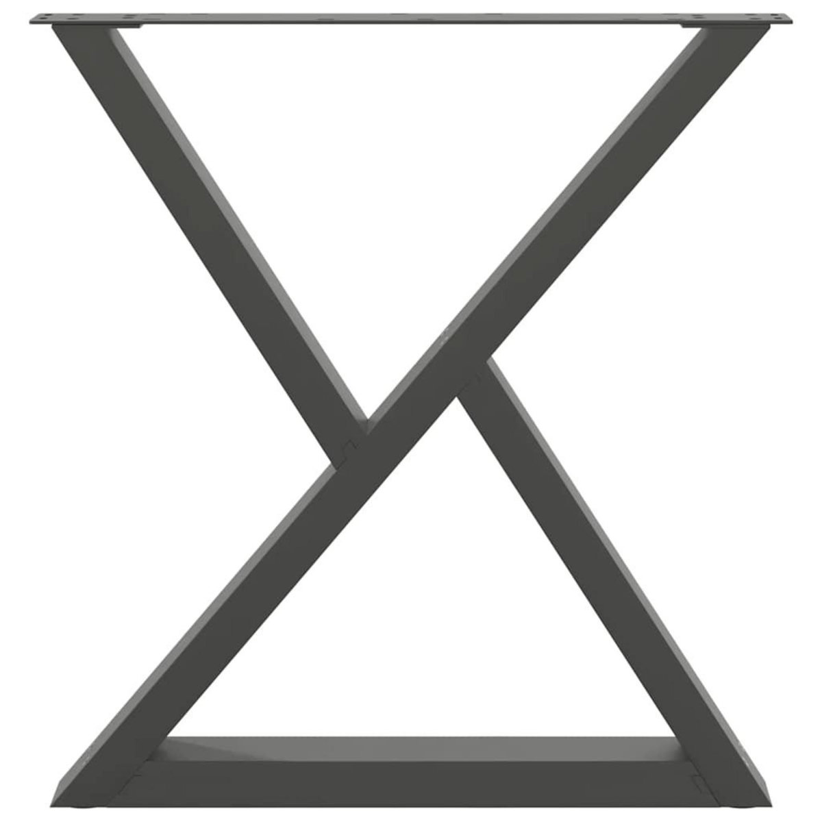 VIDAXL Pieds de table a manger 2 pcs anthracite 70x(72-73,3)cm