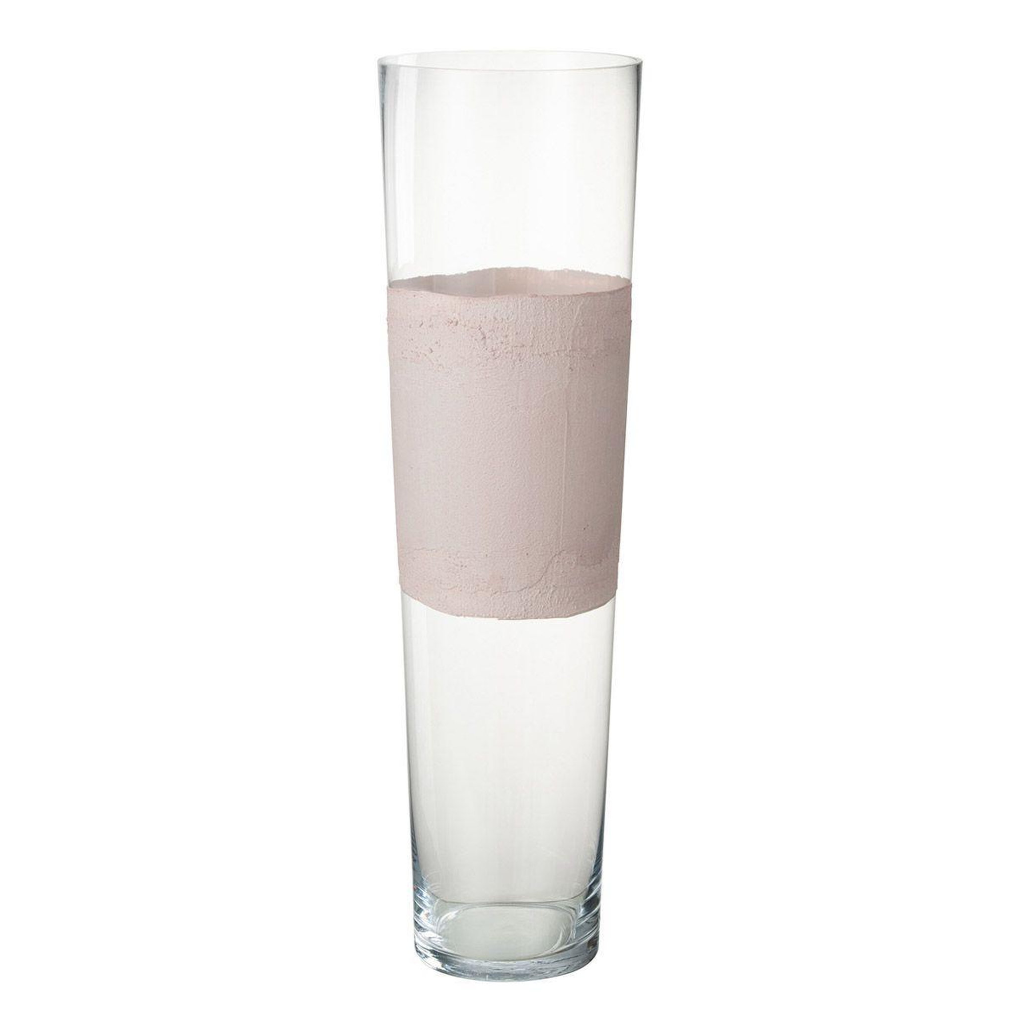Voir la diapositive 1 : J-LINE Vase Déco en Verre  Delph  60cm Transparent & Rose