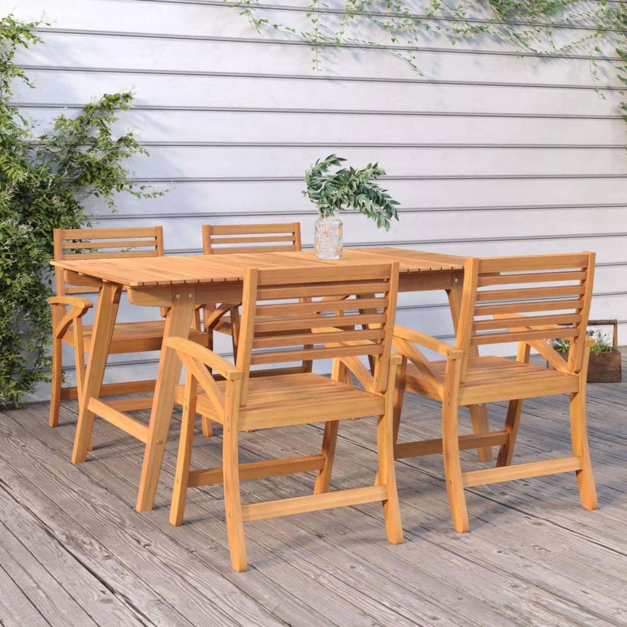 Voir la diapositive 1 : VIDAXL Table de jardin 150x90x75 cm Bois d'acacia solide