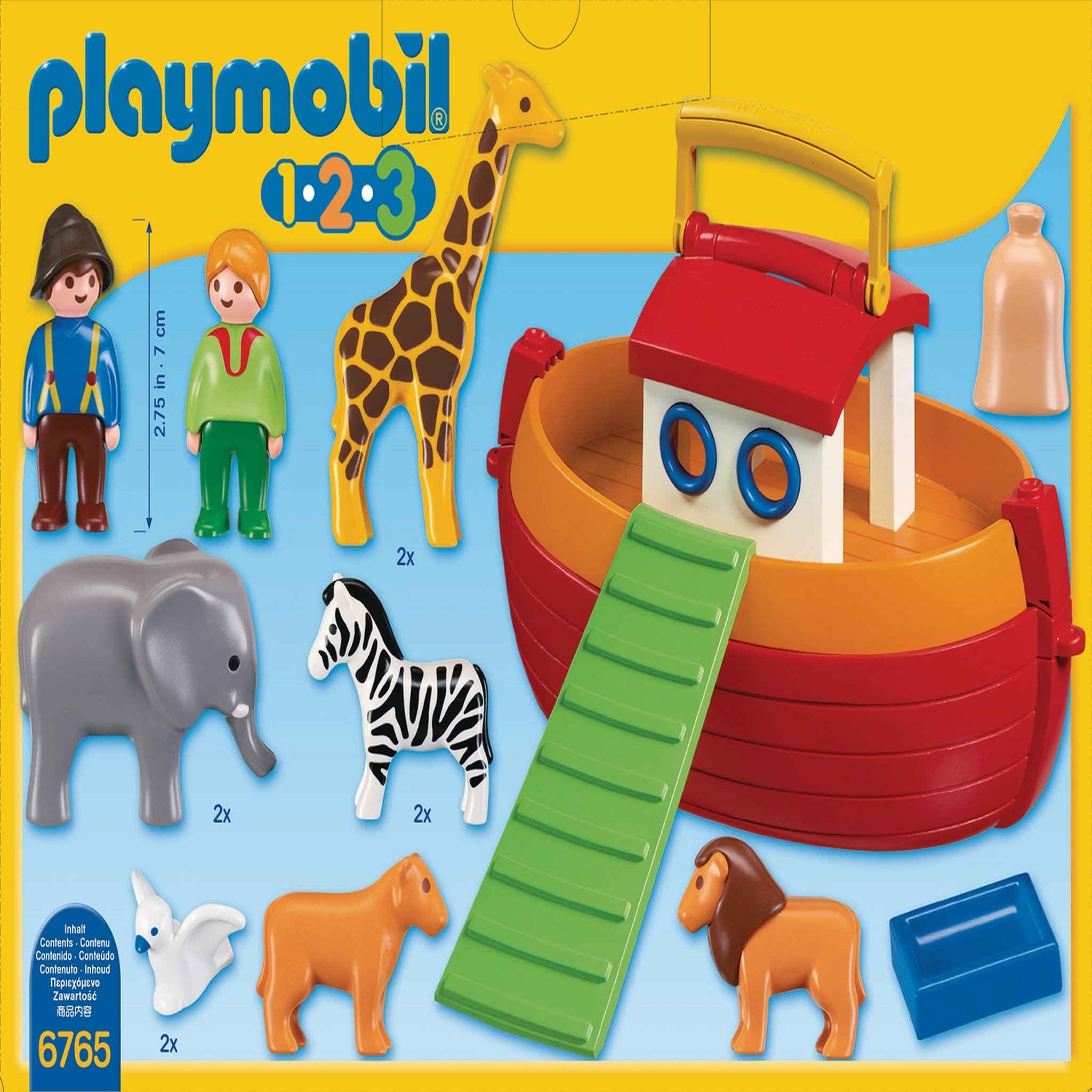 Voir la diapositive 5 : PLAYMOBIL 6765 - 1.2.3 - Arche de Noé Transportable