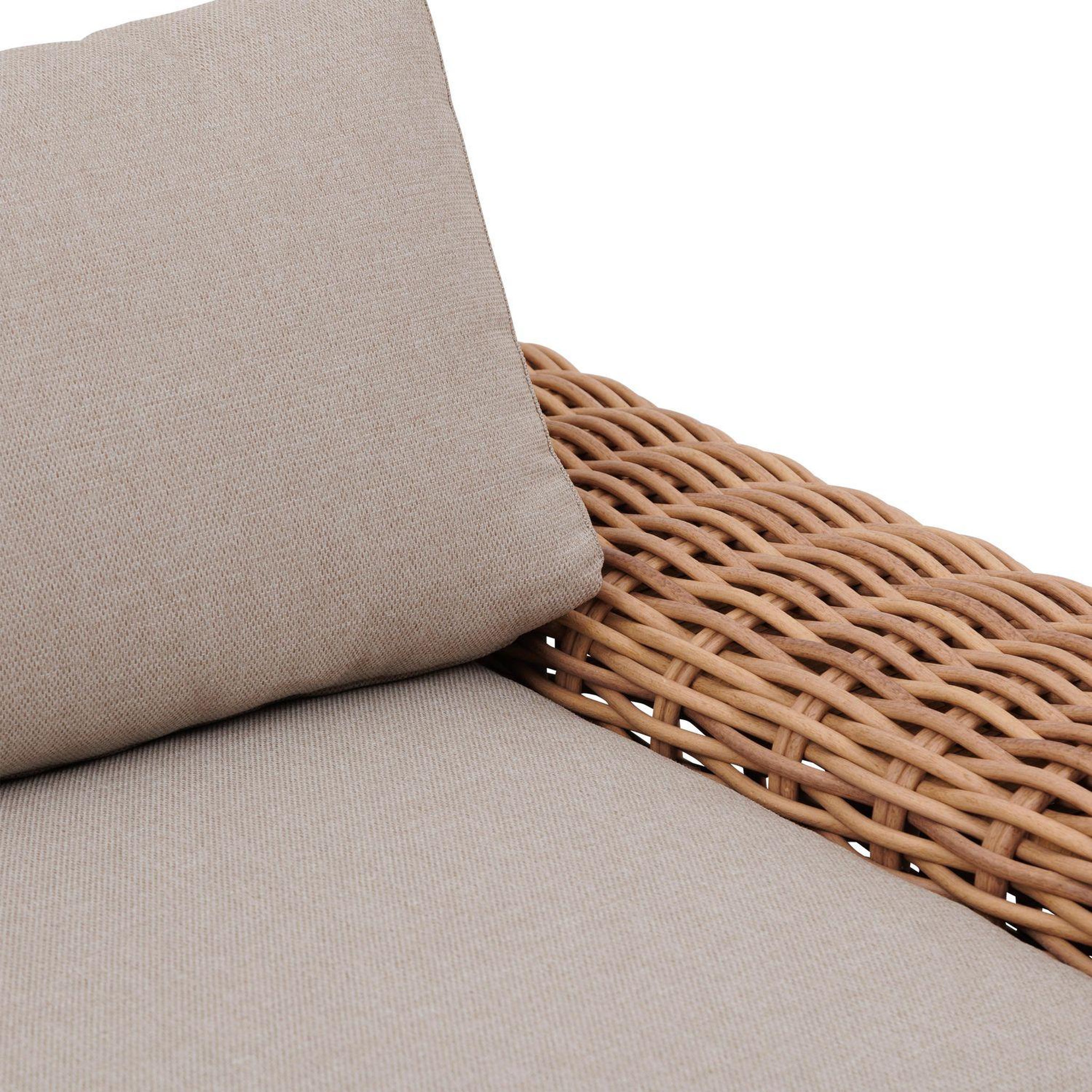 Voir la diapositive 4 : HESPERIDE Fauteuil de salon de jardin en résine tressée savinia - marron tahini