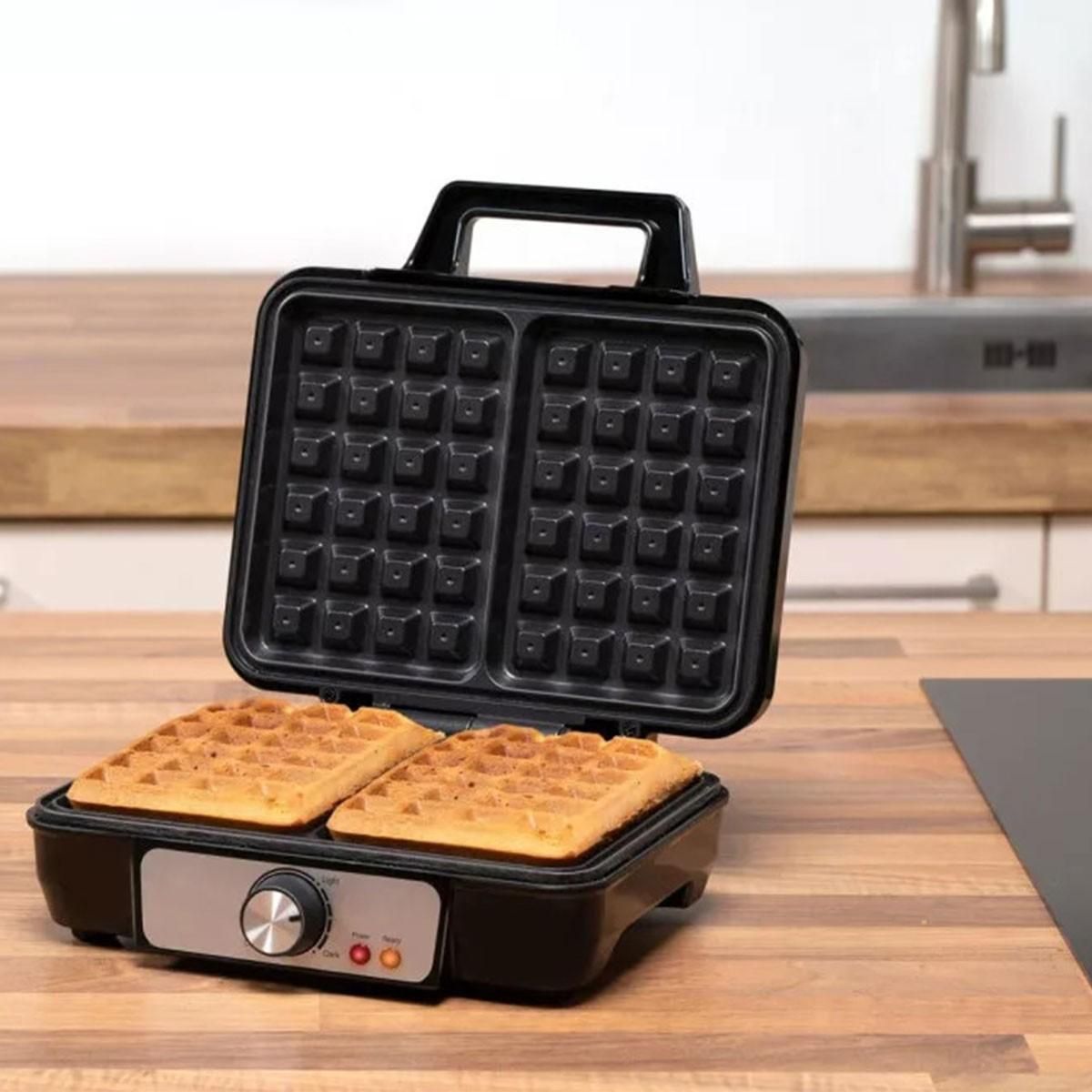 Alpina Appareil à gaufres 1000W 2 Plaques Révetement Anti-adhésif ALPINA